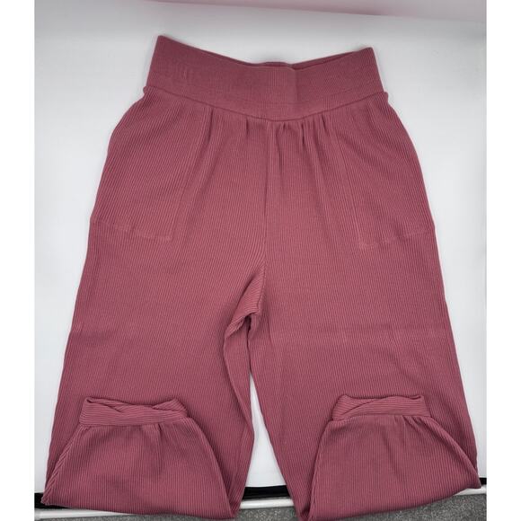 Free People Wide Leg Cotton Mauve Pants - Picture 4 of 4